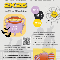 STAGE DE VOLLEY – VACANCES DE LA TOUSSAINT